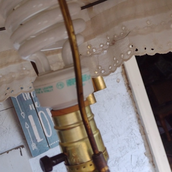 Elegant Purple and White Table Lamps - Picture 3 of 5